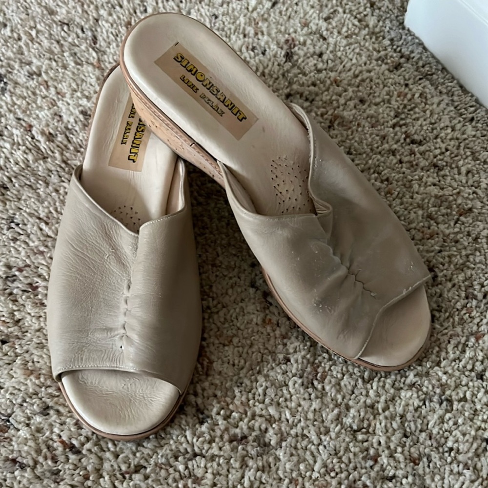 Beige slide on. Purchased in Italy